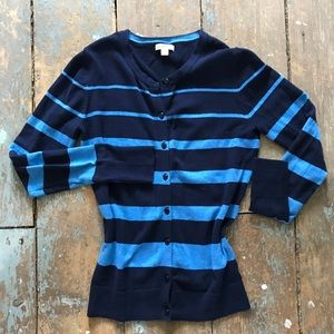 Target/ Merona Brand Blue Striped Sweater